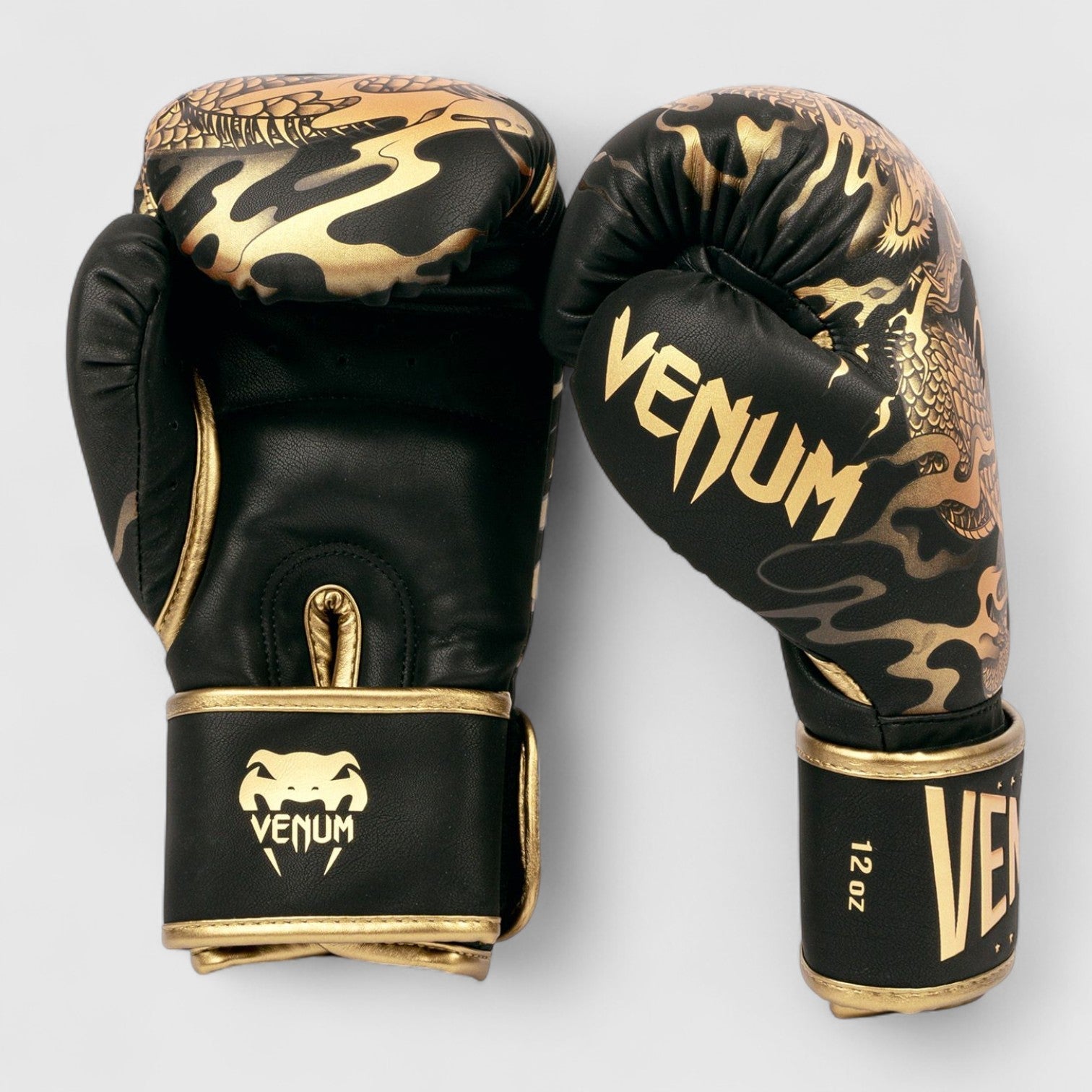 VENUM Dragon's Flight Boksehansker - Svart/Bronze - CombatStore.no