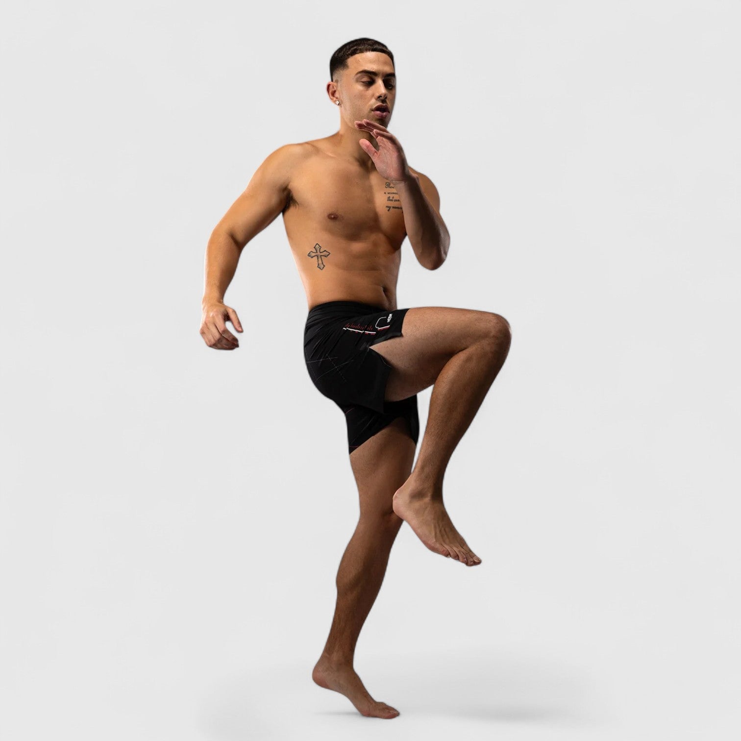 VENUM Tactical XT Fightshorts - Svart og Rød - CombatStore.no