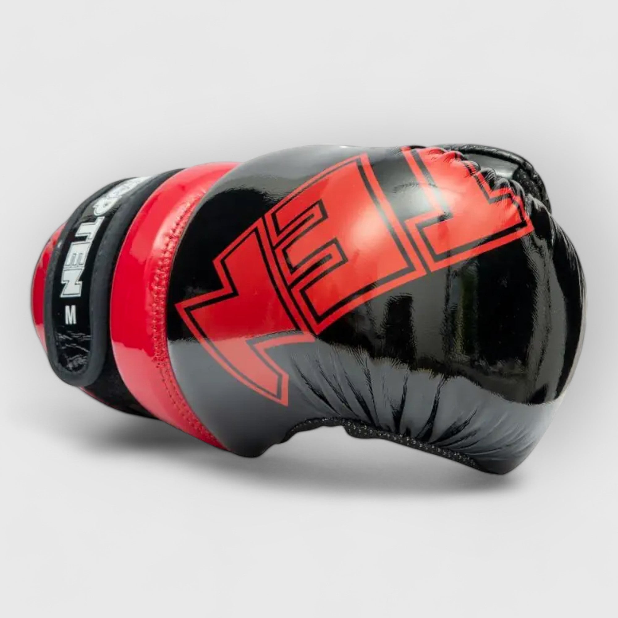 TOP TEN Glossy Pointfighter/Semikontakthansker - Svart/Rød - CombatStore.no