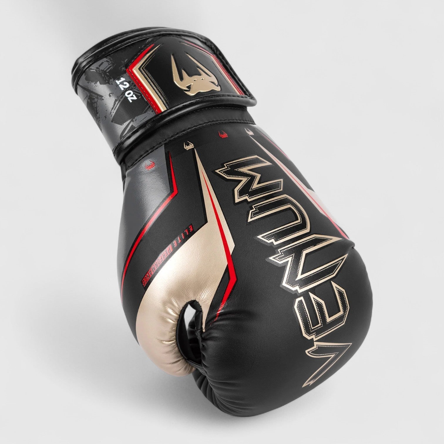 VENUM Elite EVO Boksehansker PRO Sort/Gull/Rød - CombatStore.no