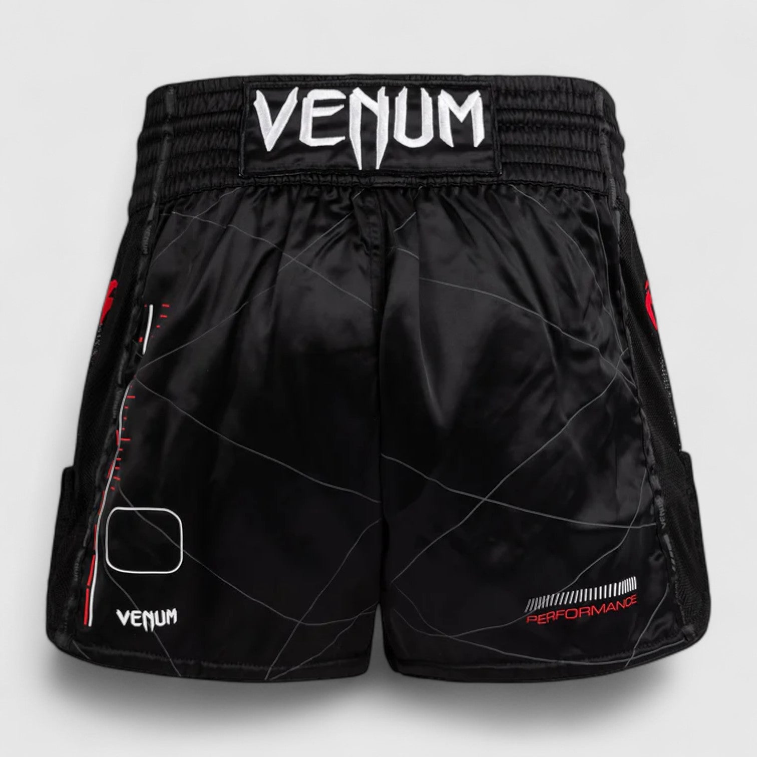 VENUM Tactical XT Muay Thai Shorts - Svart og Rød - CombatStore.no